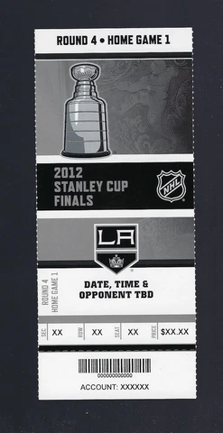 Game #3 - 2012 NHL STANLEY CUP FINALS NJ DEVILS @ LOS ANGELES KINGS FULL TICKET Cover