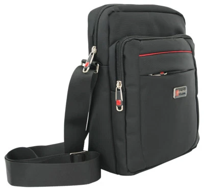 Herren Tasche schwarz Schultertasche Crossover Umhängetasche Messenger Top Size - Bild 1 von 4