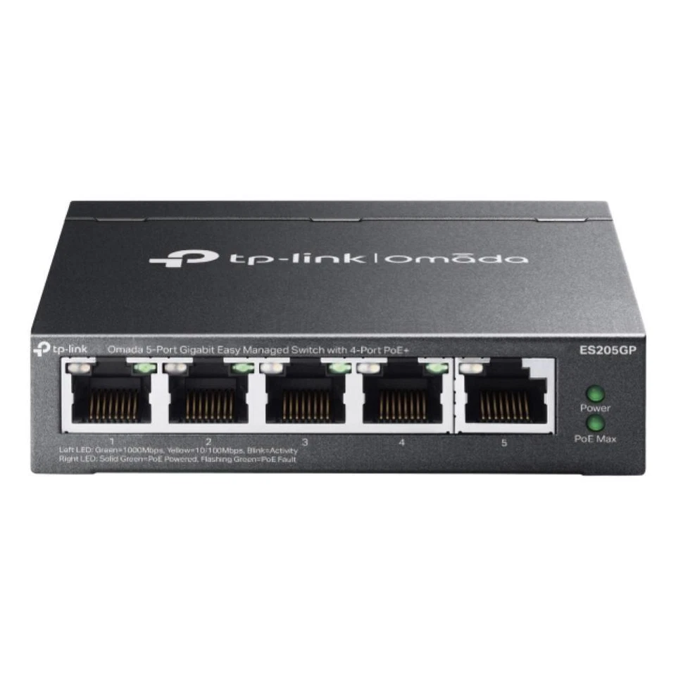 SWITCH 5P LAN Gigabit TP-LINK ES205G Easy Managed - cust.in acciaio x desktop (i - Immagine 1 di 1