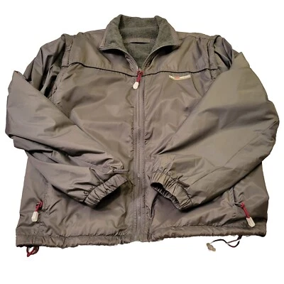 Point Zero Fire Wired Jacket Large Gray Fleece Lined Coat Detachable Sleeves  - Image 1 of 4