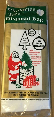 Vintage 1988 Christmas Tree Disposal Bag 90" x 144", Collectible - Image 1 of 4
