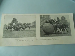 Nouveau Sport Le Push Ball ou pousse ballon à Cheval 1904 Image Print - Imagen 1 de 1