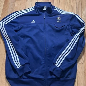 MEN'S ADIDAS FRANCE NATIONAL 2008/2009 TRACK TOP JACKET SOCCER FOOTBALL SIZE XXL - Picture 1 of 8