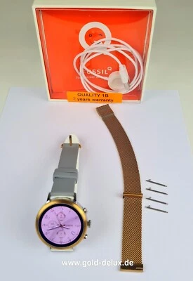 Fossil Damen Digital Smart Watch Armbanduhr mit Silikon und Edelstahl - Bild 1 von 4