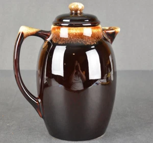 Vintage Pfaltzgraff Gourmet Brown Drip Pitcher/Coffee/Tea Pot #495 - Picture 1 of 11