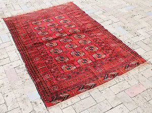 Alfombra Turkoman 45''x68'' Alfombra Tejida a Mano 117x175cm - Imagen 1 de 11