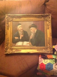 Jewish Art, printed on canvas, Rabbi - Picture 1 of 10