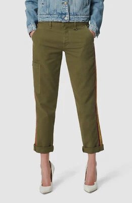 Pantalones cargo Joe's para mujer verdes cintura alta terciopelo rayas talla 28 $340 Foto 1 de 4