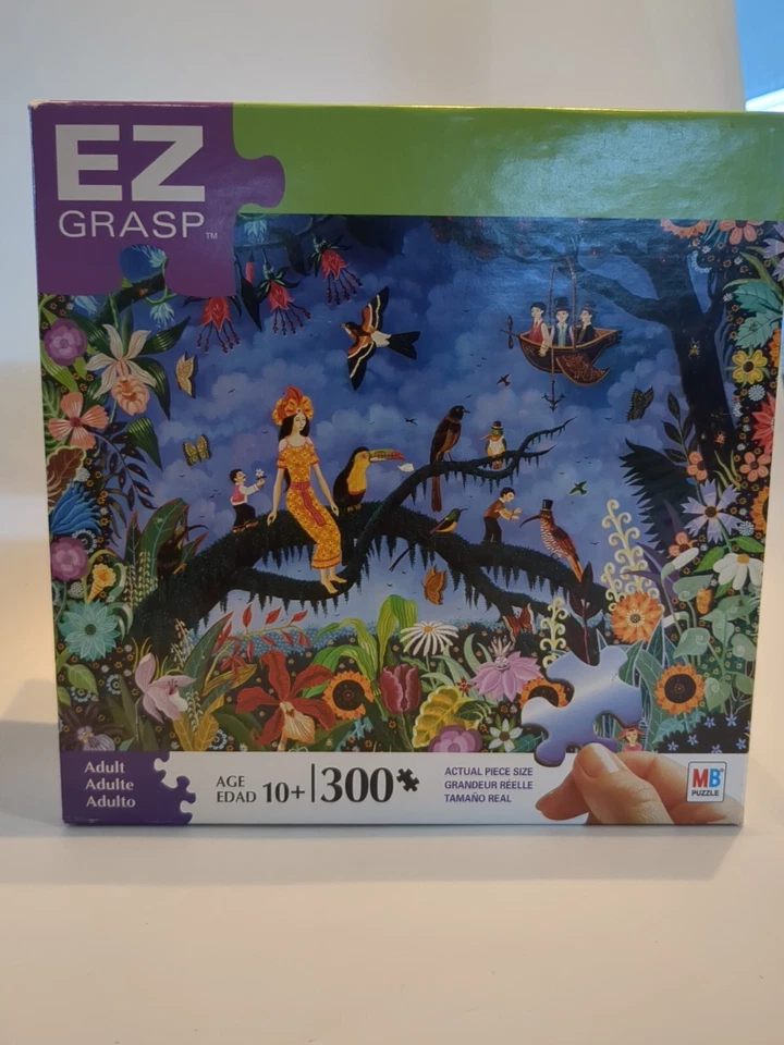 EZ Grasp Milton Bradley Jigsaw Puzzle 300 Large Extra Thick Carnival Circus