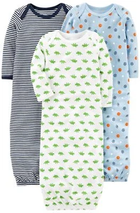 Simple Joys by Carter's Baby Boys Cotton Sleeper Gown 3-Pack Infant Essentials - Picture 1 of 3
