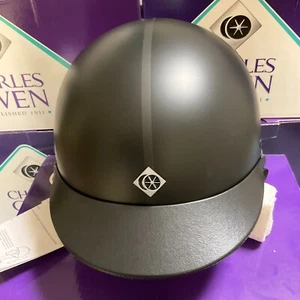Charles Owen JR8 Ltd "Round" Riding Helmet - 3 sizes - Painted Black - New n Box - Picture 1 of 14