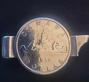 .925 Silber, Kanada Dollar Geldklammer 1936 - Bild 1 von 2