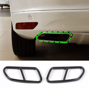 Cubierta de escape negra de acero inoxidable para Volvo XC60 2013-2017 - Imagen 1 de 8