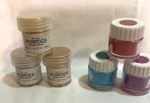 6 Mica Powder for Resin, Soap or Candle Making Metallic & Bright Colors - Picture 1 of 3