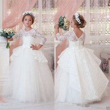 Communion Party Prom Princess Pageant Bridesmaid Wedding Flower Girl Dress