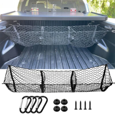 Red de carga para camión Lincoln Mark LT 3 bolsillos maletero cama malla organizador de almacenamiento Foto 1 de 4
