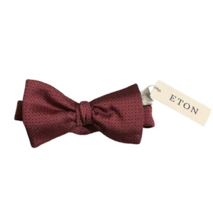 Corbata de patrón rojo oscuro arco - Eton. Hecho en italiano - Imagen 1 de 3