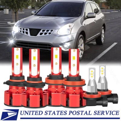 Combo de bombilla antiniebla alta baja 6000K 6X para Nissan Rogue 2008-2013 Foto 1 de 4