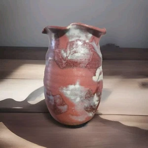BUIE Studio Art Pottery Small Ruffled Edge Glazed Stoneware Vase Gatlinburg TN - Picture 1 of 7