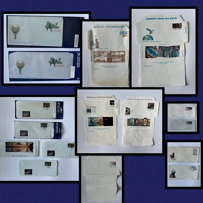 Lot of (59) USPS Aerograme Air Mail Sheets - Many Sealed or Not Folded #UC53-65 - Image 1 of 4