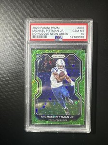 2020 PANINI PRIZM #333 MICHAEL PITTMAN JR. PSA 10 GEM MINT NH NEON GREEN #5/5