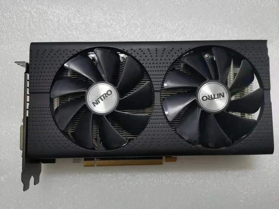 SAPPHIRE NITRO AMD Radeon RX580 2048SP 4GB GDDR5 Graphics Video Card DP DVI HDMI - Image 1 of 4