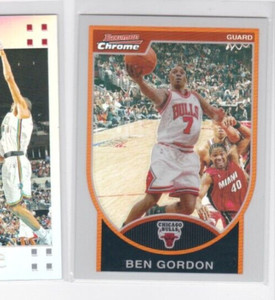 BEN GORDON 07-08 BOWMAN CHROME REFRACTOR PARALLEL-SERIAL #'D 294/299-GET IT NOW