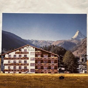 Postal de colección del Hotel Bristol Zermatt Suiza Matterhorn Mountain - Imagen 1 de 2