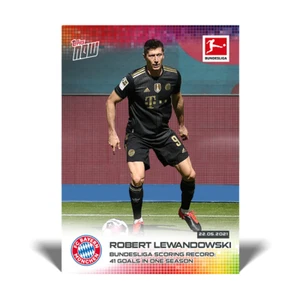 Topps Now Bundesliga 2020-21 - Tarjeta 202 Robert Lewandowski Bayern München Record - Imagen 1 de 2
