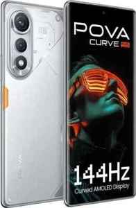 Tecno Pova Curve 5G-Global Version-Dual SIM-6GB RAM 144 Hz Curved AMOLED-Silver - Picture 1 of 17