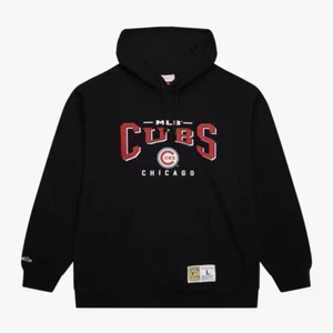 Sudadera con Capucha Mitchell & Ness Para Hombre Negra Chicago Cubs Vintage Logo - Talla XXL - Imagen 1 de 4