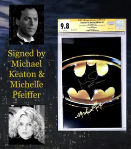 Batman '89 Edición Especial #1 CGC 9.8 ¡Firmado Michael Keaton y Michelle Pfeiffer! - Imagen 1 de 6