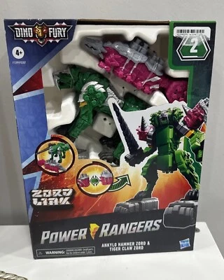 Figura Power Rangers Dino Fury Ankylo Hammer & Tiger Claw Zord Linx - Caja dañada Foto 1 de 4