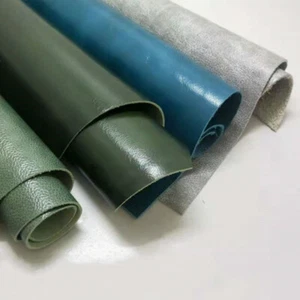 Genuine Real Leather Fabric Scrap Hide Cut Upholstery Craft Green Blue Grey - Picture 1 of 16