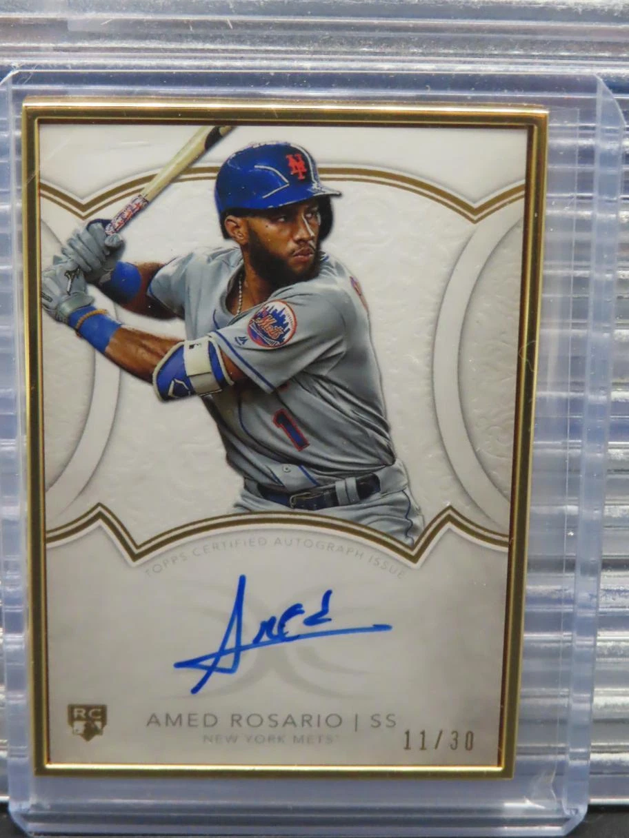 2018 Topps Definitive Amed Rosario Framed Rookie Autograph Auto #11/30 Mets