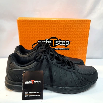 Новый в коробке безопасный T шаг Camina скольжения устойчивый черный бегун на шнуровке туфли размер 13 - Изображение 1 из 4