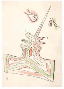 Jean Cocteau Drawing Nude Male Gay French Portrait Profile Classical sailors - Picture 1 of 1