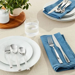 Juego de cubiertos de acero inoxidable satinado Mikasa Delano de 20 piezas, servicio para 4 - Imagen 1 de 2