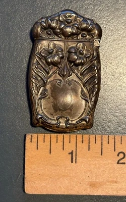 ESTOJO DE PRATA ESTERLINA MATCH SAFE VESTA decoração multi floral - Imagem 1 de 4