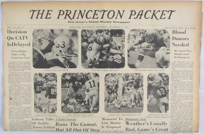 Vintage 1965 PRINCETON TIGERS vs DARTMOUTH Football Game Newspaper - Image 1 of 3