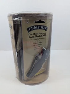 New Field & Stream Stainless Steel Lock-Back Folding Knife & Hat Set - Picture 1 of 4