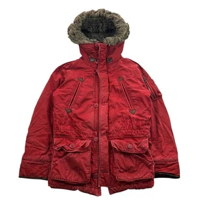 Vintage Abercrombie & Fitch Men's Size MED Mt. Washington Jacket Parka Faux Fur - Picture 1 of 6