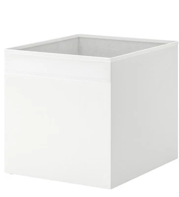 Ikea Dröna Box/Fach,faltbar ,Weiss, Stoff /karton Box ,38cm.Bx33cm.Lx33cm.H - Bild 1 von 4