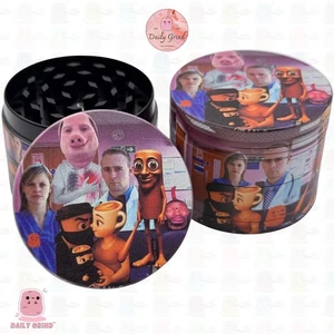 Brainrot A&E - 50mm Metal 4Part Tobacco Grinder Shredder Cute Funny Gift Idea - Picture 1 of 21