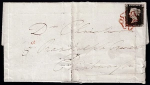 1840 1d Black Pl 2 OJ 4m 17 MAY 1840 2nd SUNDAY Warwick Edinburgh Cat. £8,000.00 - Picture 1 of 4