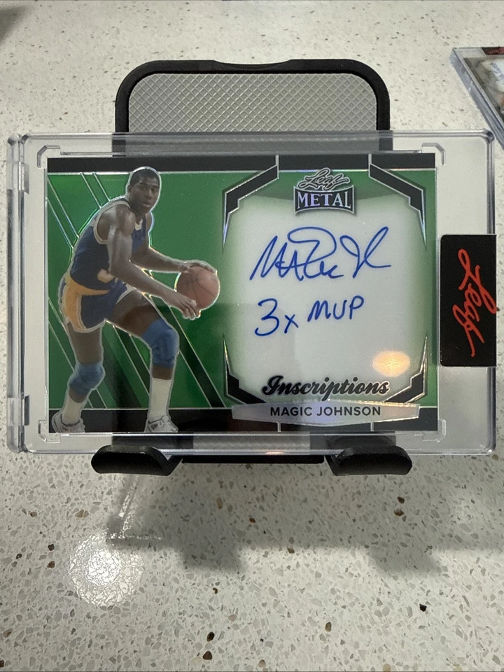 2024 Hoja Metal Inscripciones Magic Johnson En Tarjeta Automático E Inscripción/150! Foto 1 de 4