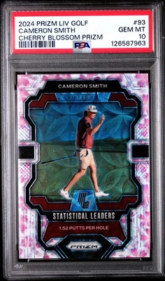 126587963 Cameron Smith 2024 Panini Prizm LIV #93 Cherry Blossom/27 PSA 10 Foto 1 de 3