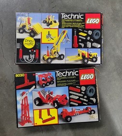 LEGO Technic Lot 8030 8040 with Box Vintage 80s 90s Build AS IS Retired LEGO