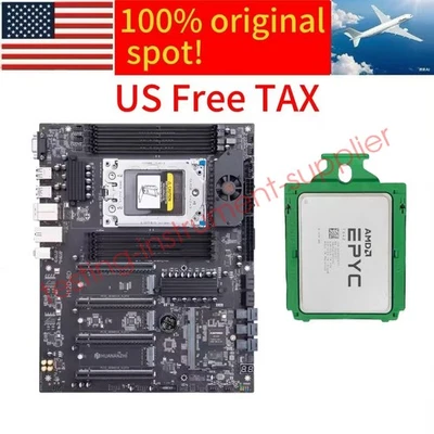 AMD EPYC 7642+SouthChina H12D-8D sp3 2.3GH 48 core 96 threads motherboard+CPU - Image 1 of 4