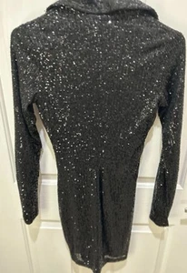 Fashion Nova Black Sequin Long Sleeve Dress - Picture 1 of 4